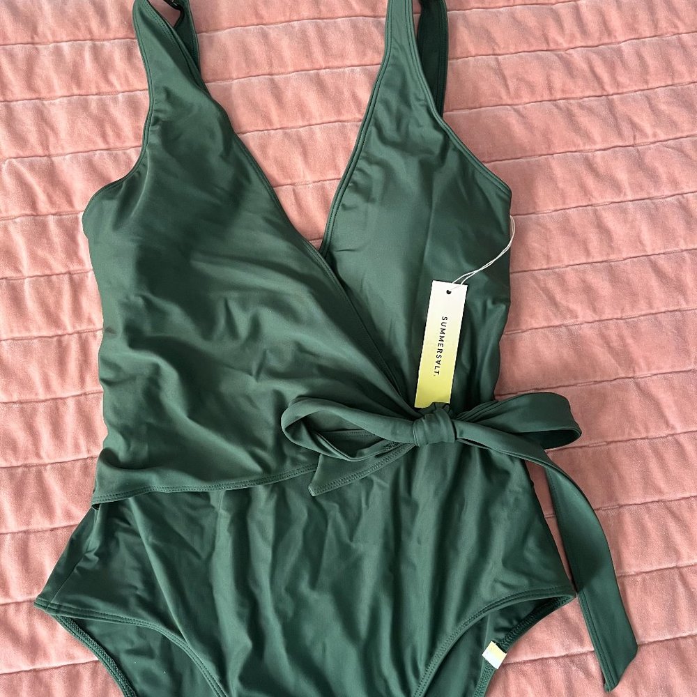 Summersalt The Perfect Wrap One-Piece- color Olive
